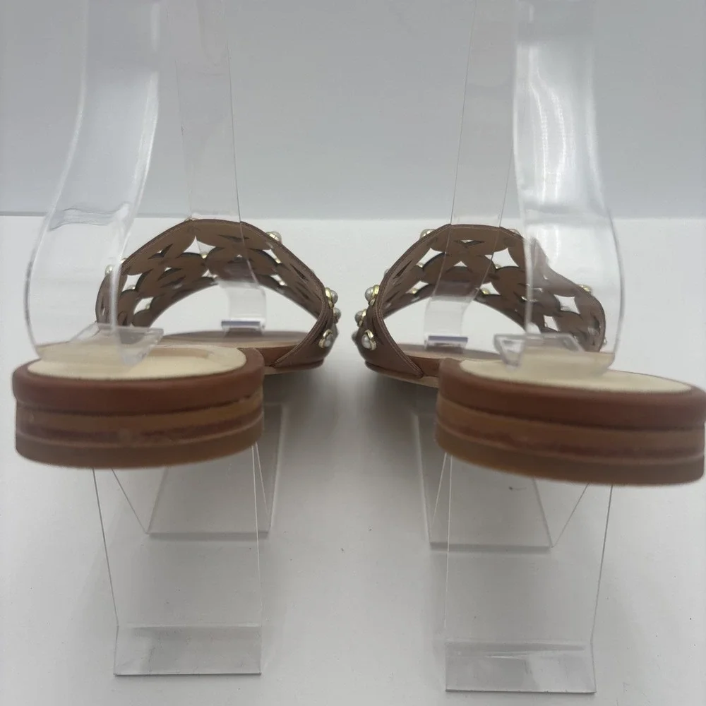 Dolce Vita sandal Studded Slide Sandal Size 5.5 M‎ Saddled Leather, Brown
